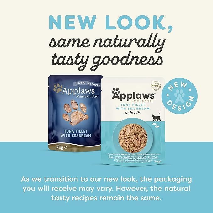 Applaws Tuna & Sea Bream Adult Wet Cat Food 70g Pouch 2