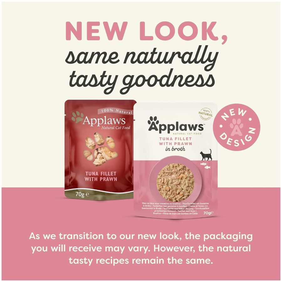 Applaws Tuna & Prawn Adult Wet Cat Food 70g Pouch 2