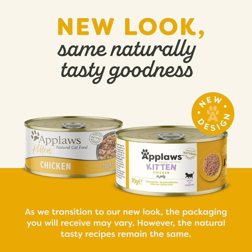 Applaws Chicken Wet Kitten Food 70g Tin 2
