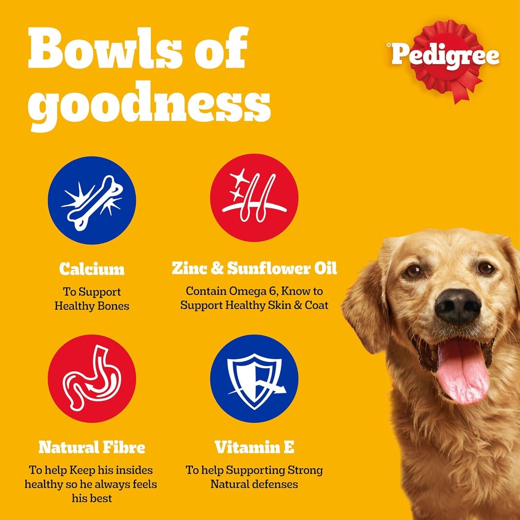Pedigree Beef Chunks in Gravy Wet Dog Food 400G 3