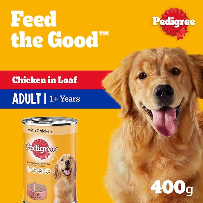 Pedigree Chicken Loaf Wet Dog Food 400G 2