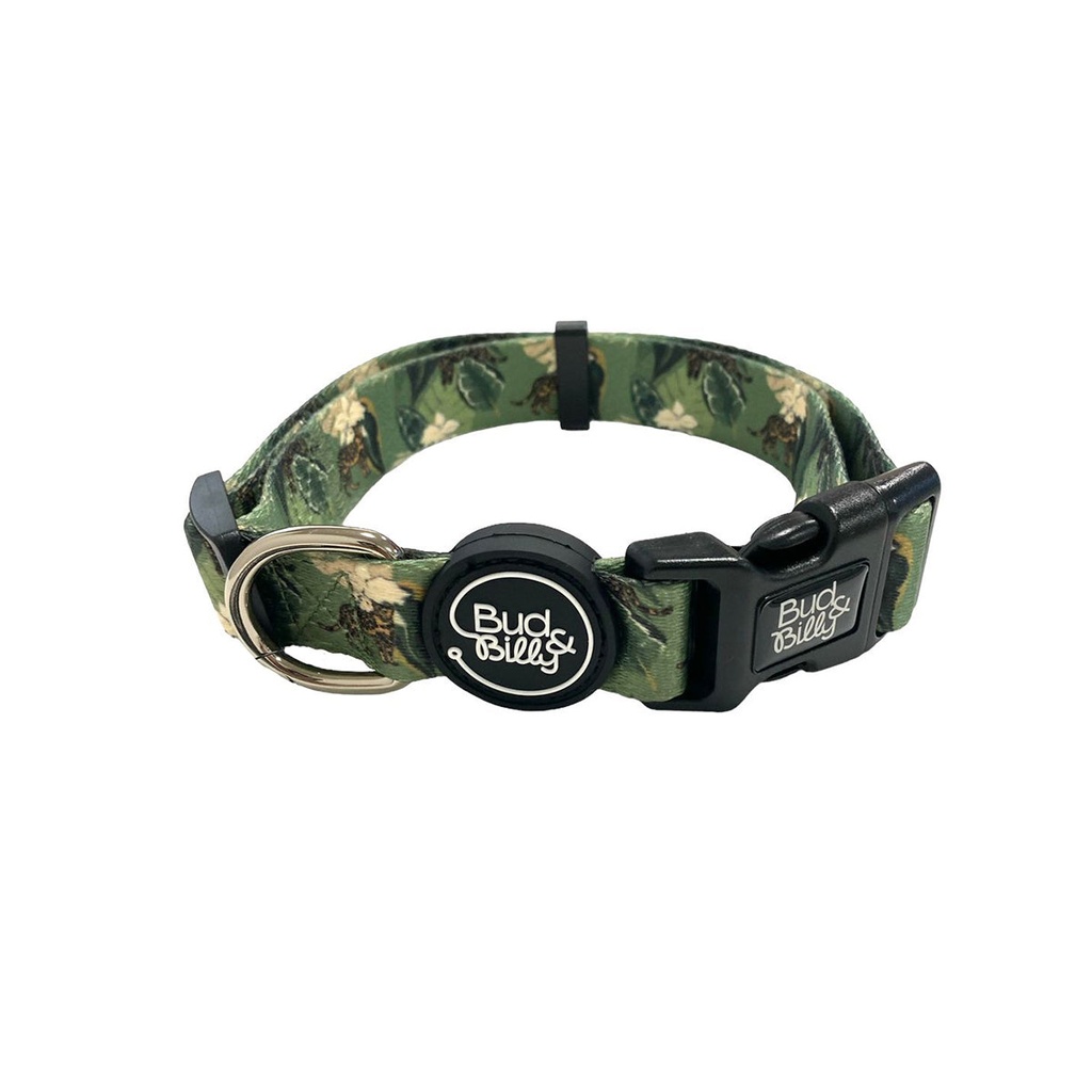[P-018] Bud & Billy Dog Collar (XXS-XL) - Safari Collection, Lush Green Palette