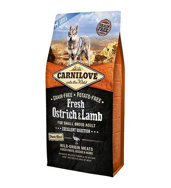 Carnilove Fresh Ostrich & Lamb for Small Breed Adult Dog Dry Food