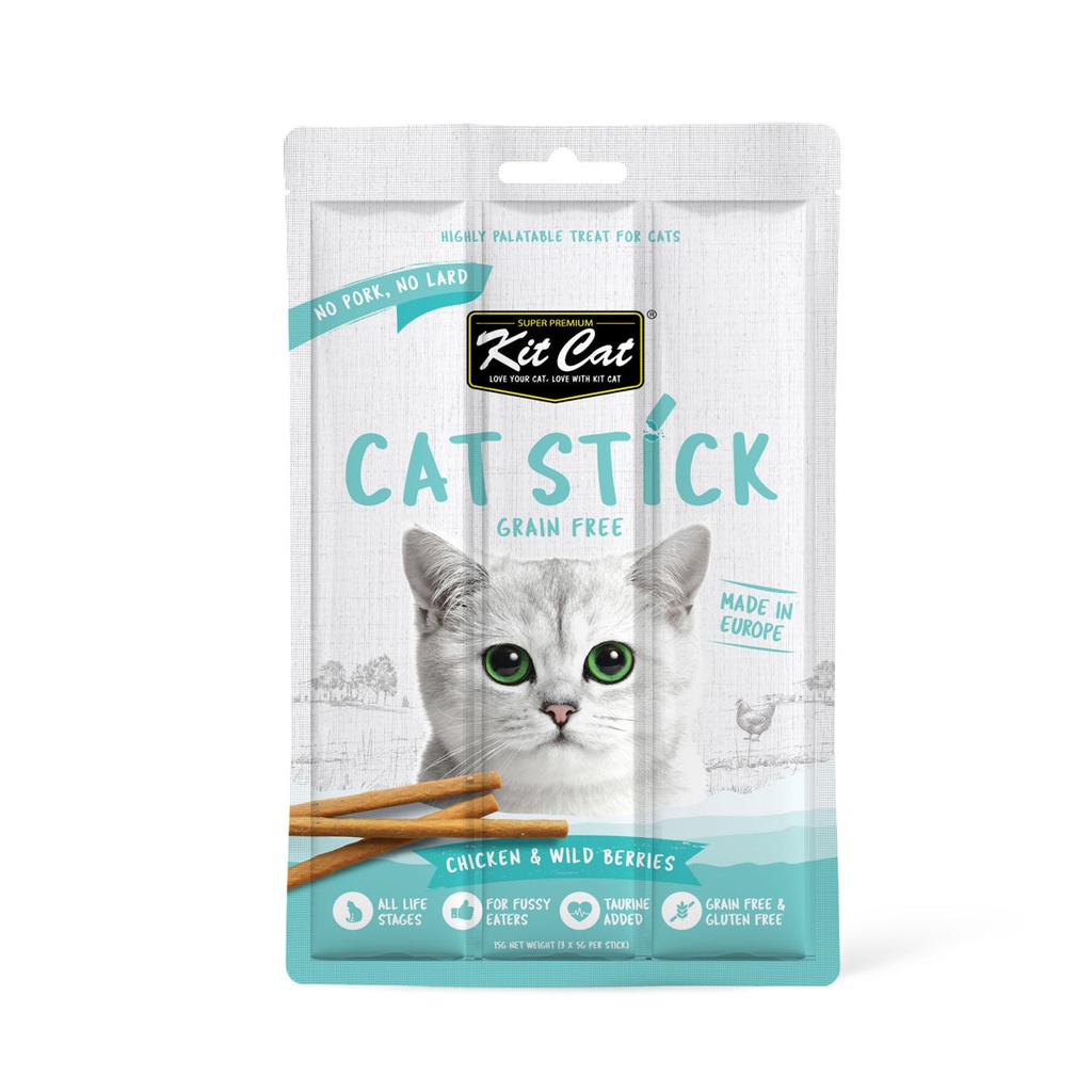 [P-071] Kit Cat Grain Free Cat Stick Chicken & Wild Berries