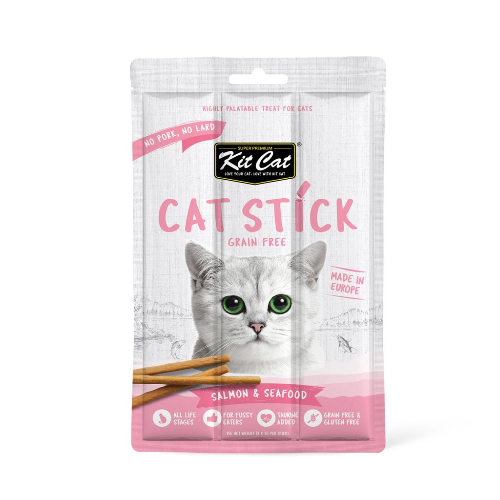 Kit Cat Grain Free Cat Stick Salmon & Seafood