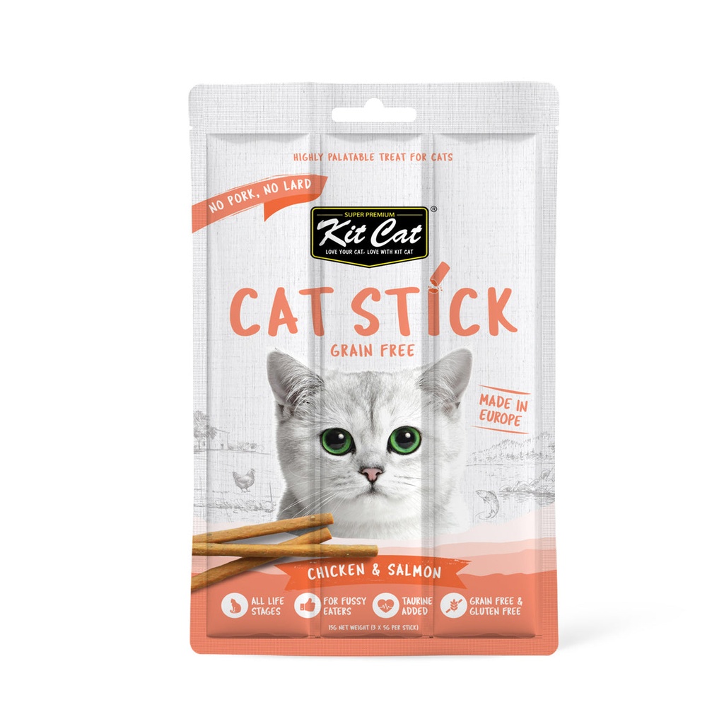 [P-073] Kit Cat Grain Free Cat Stick Chicken & Salmon