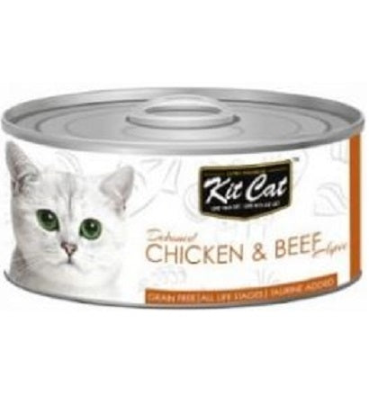 Kit Cat Grain Free Chicken & Beef Topper Wet Cat Food