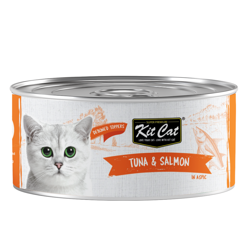 [P-091] Kit Cat Grain Free Tuna & Salmon Topper Wet Cat Food