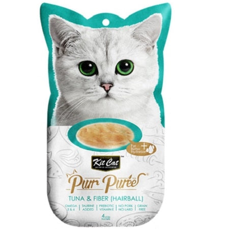 [P-095] Kit Cat Purr Puree Tuna & fibre Hairball Cat Treats