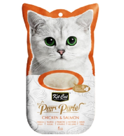 [P-098] Kit Cat Purr Puree Chicken & Salmon Cat Treats