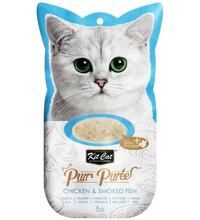 Kit Cat Purr Puree Chicken & Smoked Fish Cat Treats