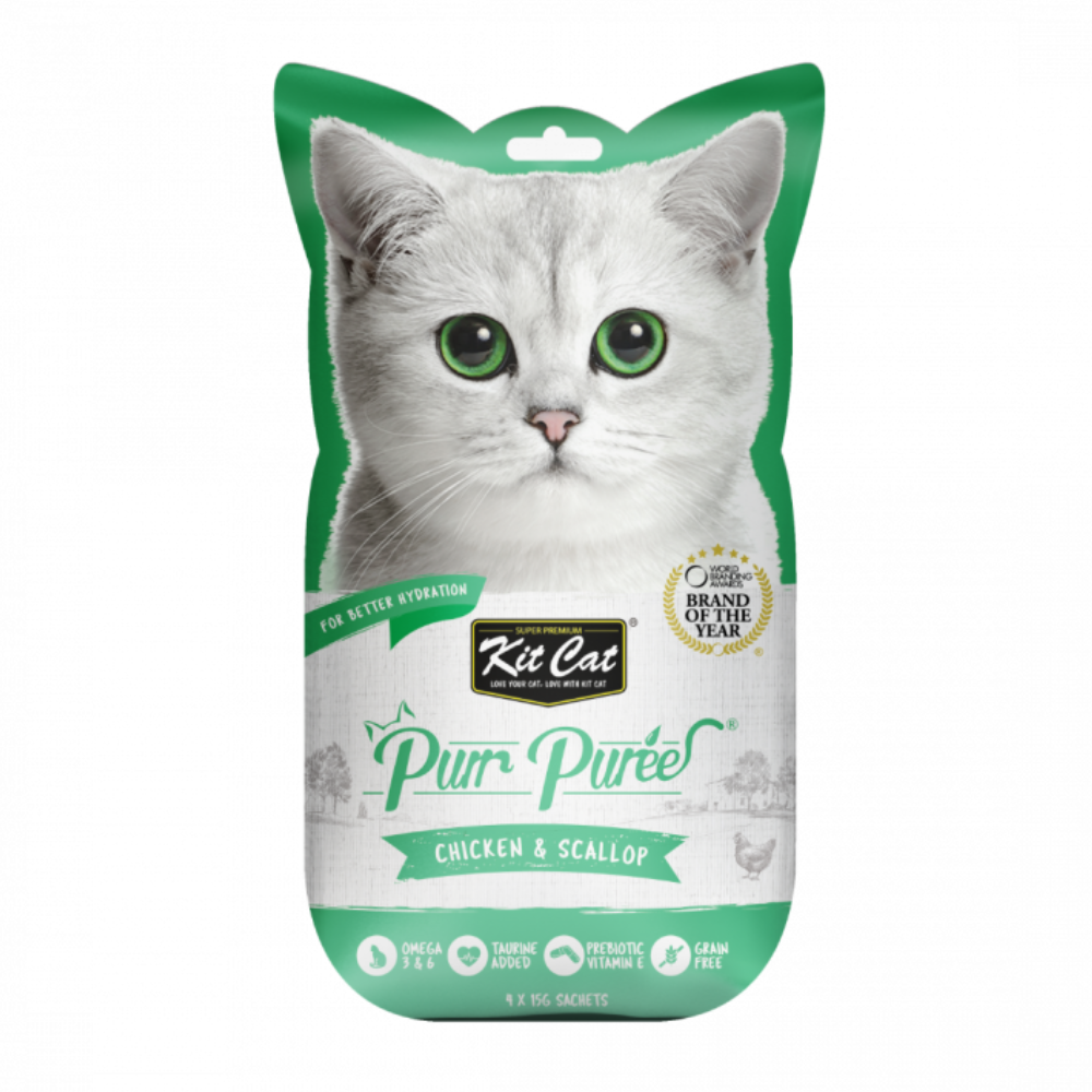 Kit Cat Purr Puree Chicken & Scallop Cat Treat