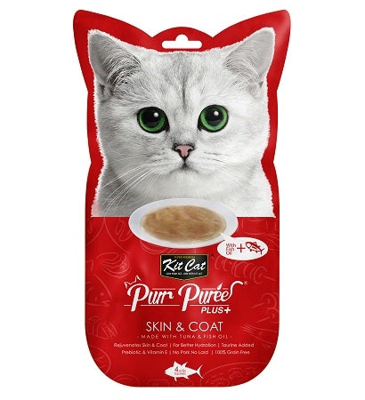 Kit Cat Purr Puree Plus Skin & Coat Tuna Cat Treats