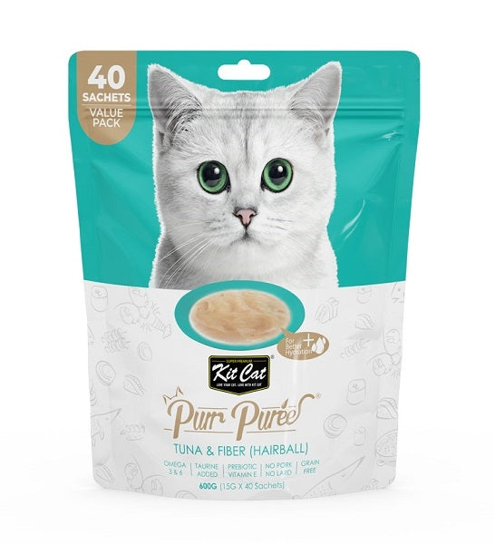 Kit Cat Puree Tuna & Fiber Hairball Cat Treats