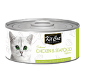 Kit Cat Grain Free Chicken & Seafood Topper Wet Cat Food