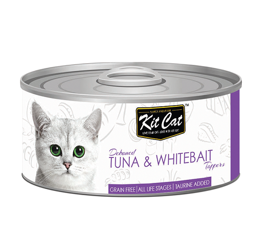 [P-113] Kit Cat Grain Free Tuna & Whitebait Topper Wet Cat Food