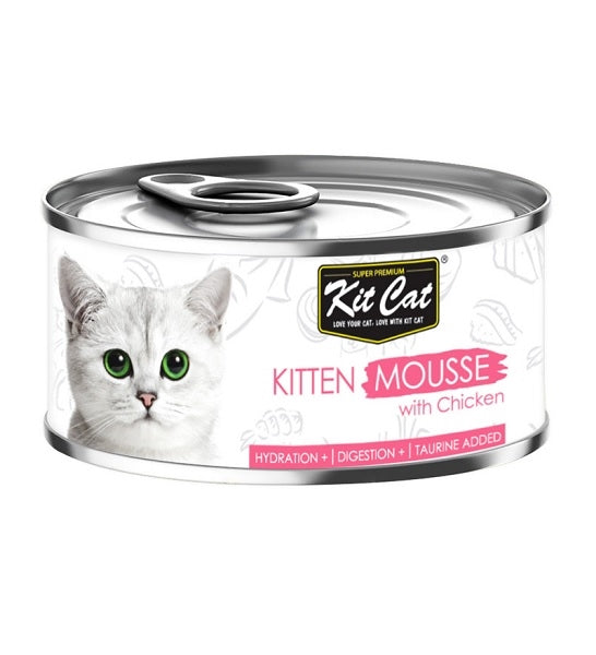 [P-114] Kit Cat Kitten Mousse Grain Free Chicken Wet Food