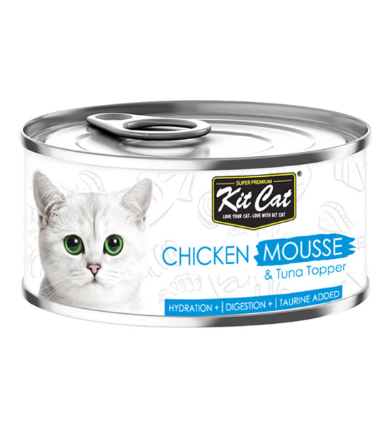 [P-117] Kit Cat Chicken Mousse with Tuna Toppers Wet Cat Food