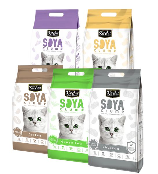 [P-122] Kit Cat Soya Clump Soybean Clumping Cat Litter 7L 1 Bag