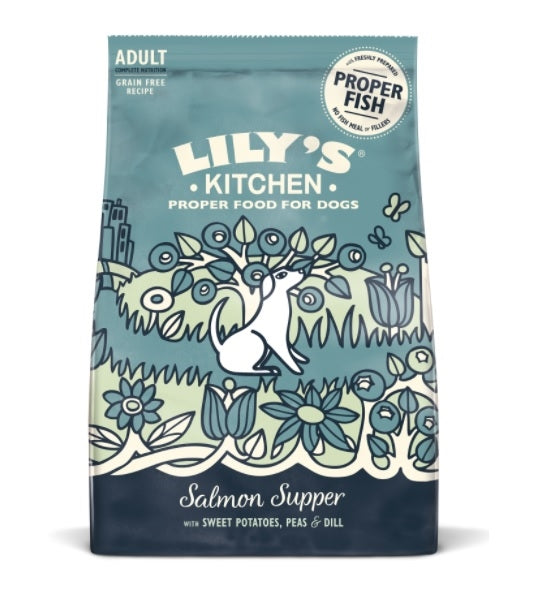 [P-129] Lily's Kitchen Salmon Supper Adult Dog Dry Food