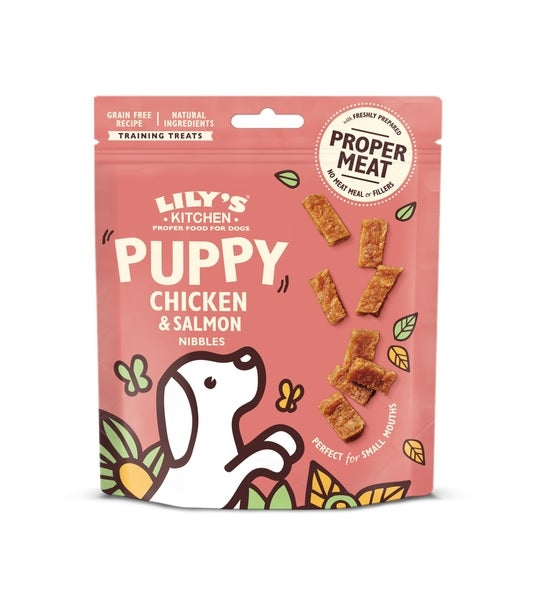 [P-131] Lily's Kitchen Chicken and Salmon Nibbles Puppy Treats