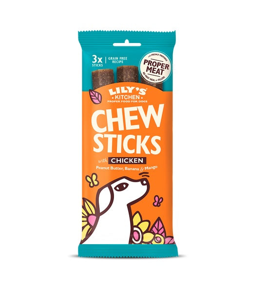 [P-136] Lily's Kitchen Dog Chew Sticks with Chicken Dog Treats