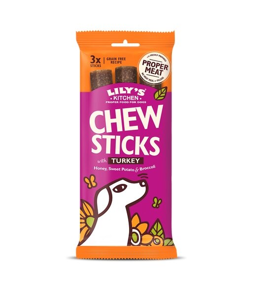 [P-137] Lily's Kitchen Dog Chew Sticks with Turkey Dog Treats
