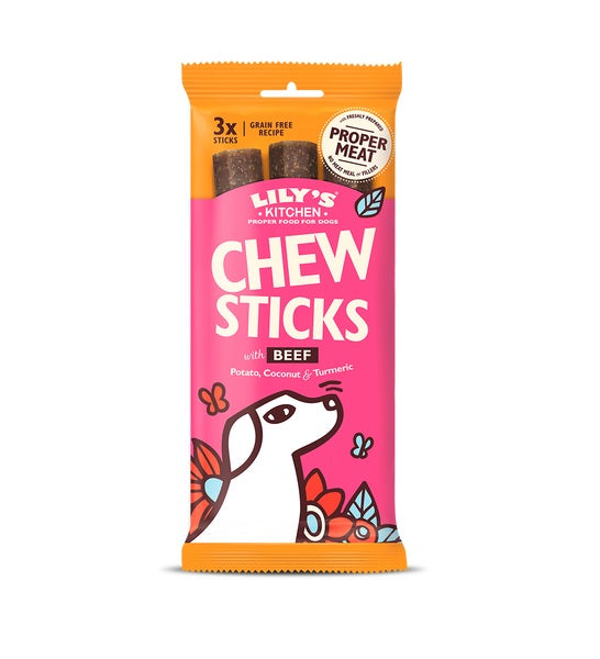 [P-139] Lily's Kitchen Dog Chew Sticks with Beef Dog Treats