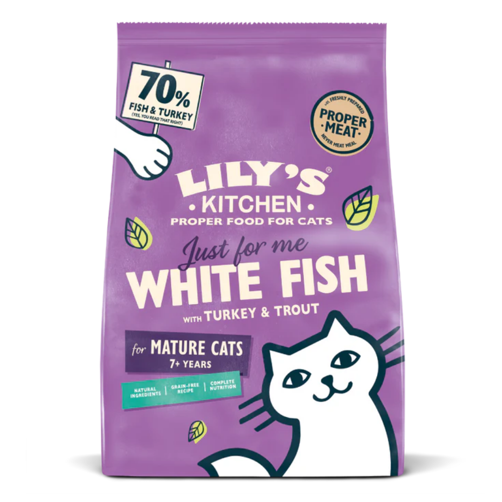 [P-152] Lily's Kitchen Senior Recipe White Fish with Turkey & Trout Dry Cat Food