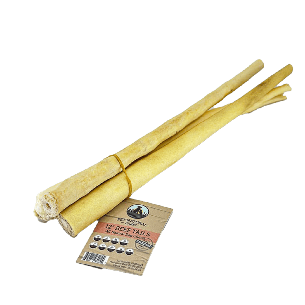 [P-180] Pet Natural Farm 12" Beef Tail Dog Treats (Jumbo)