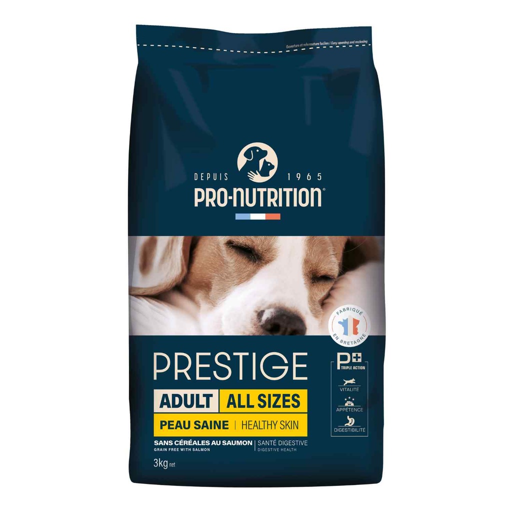 Pro-Nutrition Prestige Grain-Free For All Size Adult Dry Dog Food Salmon 3KG