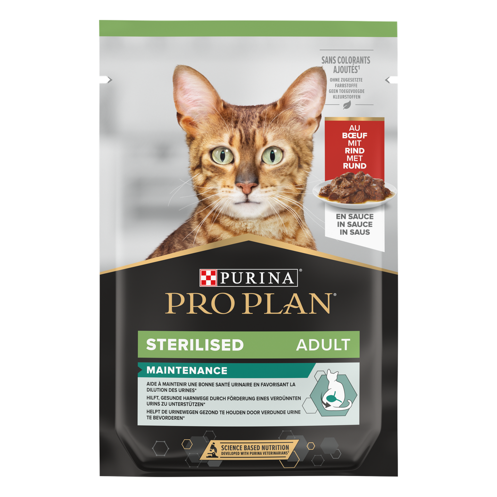 Purina Pro Plan Sterilised Adult Beef in Gravy Wet Cat Food