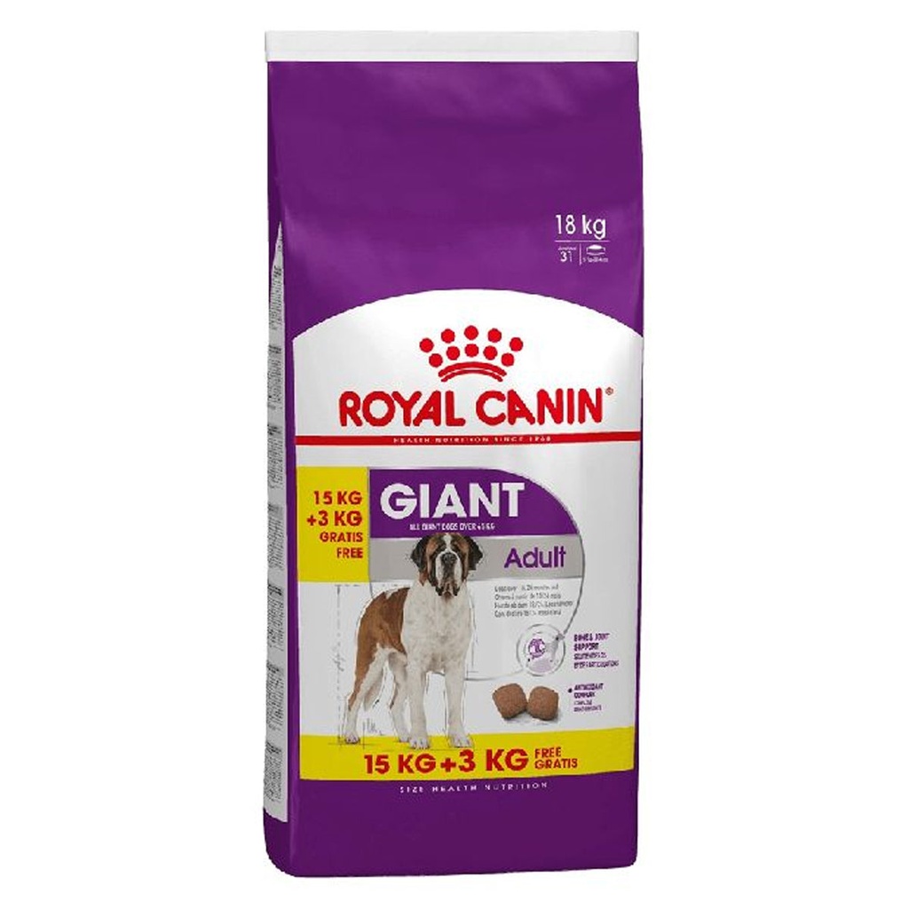 [P-205] Royal Canin Size Health Nutrition Giant Adult 15+3kg Promo Bag