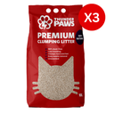 Thunder Paws Premium Hard Clumping Unscented Clay Cat Litter - Pack of 3