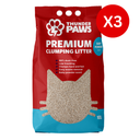Thunder Paws Premium Hard Clumping Clay Baby Powder Scent Cat Litter - Pack of 3