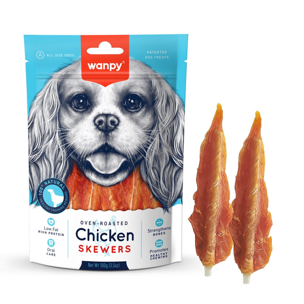 [P-324] Wanpy Chicken Skewers Dog Treats