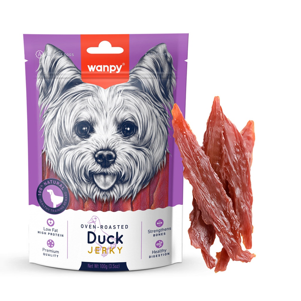 [P-325] Wanpy Duck Jerky Dog Treats