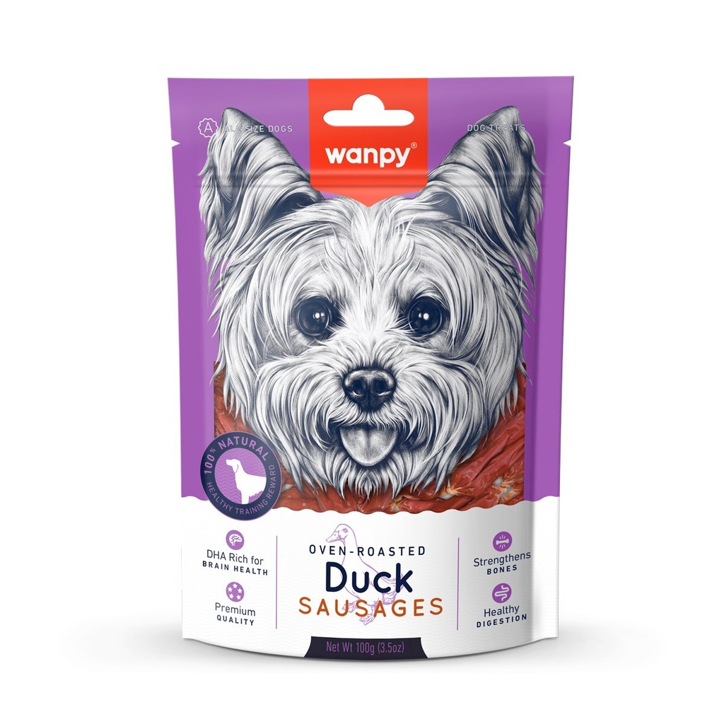[P-326] Wanpy Duck Sausages Dog Treats