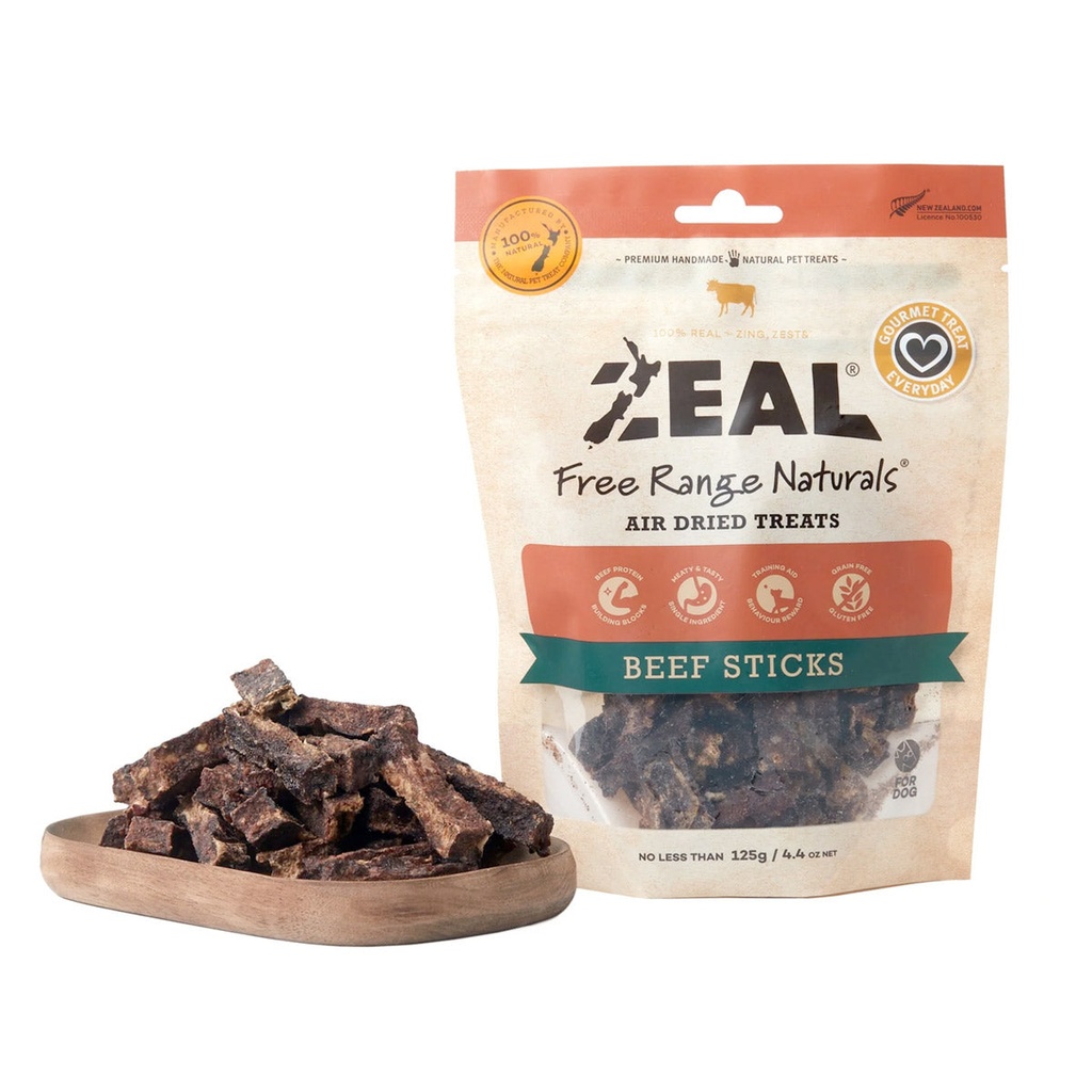 Zeal Beef Sticks Air Dried Dog Treats