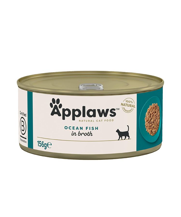 [492188_156G-NA] Applaws Ocean Fish Adult Wet Cat Food 156g Tin