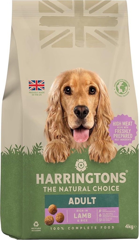 [HARRLR_4KG-NA] Harringtons Complete Lamb & Rice Adult Dry Dog Food 4kg