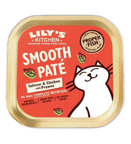 [101196-1] Lily's Kitchen Salmon & Chicken Paté Wet Cat Food 85G