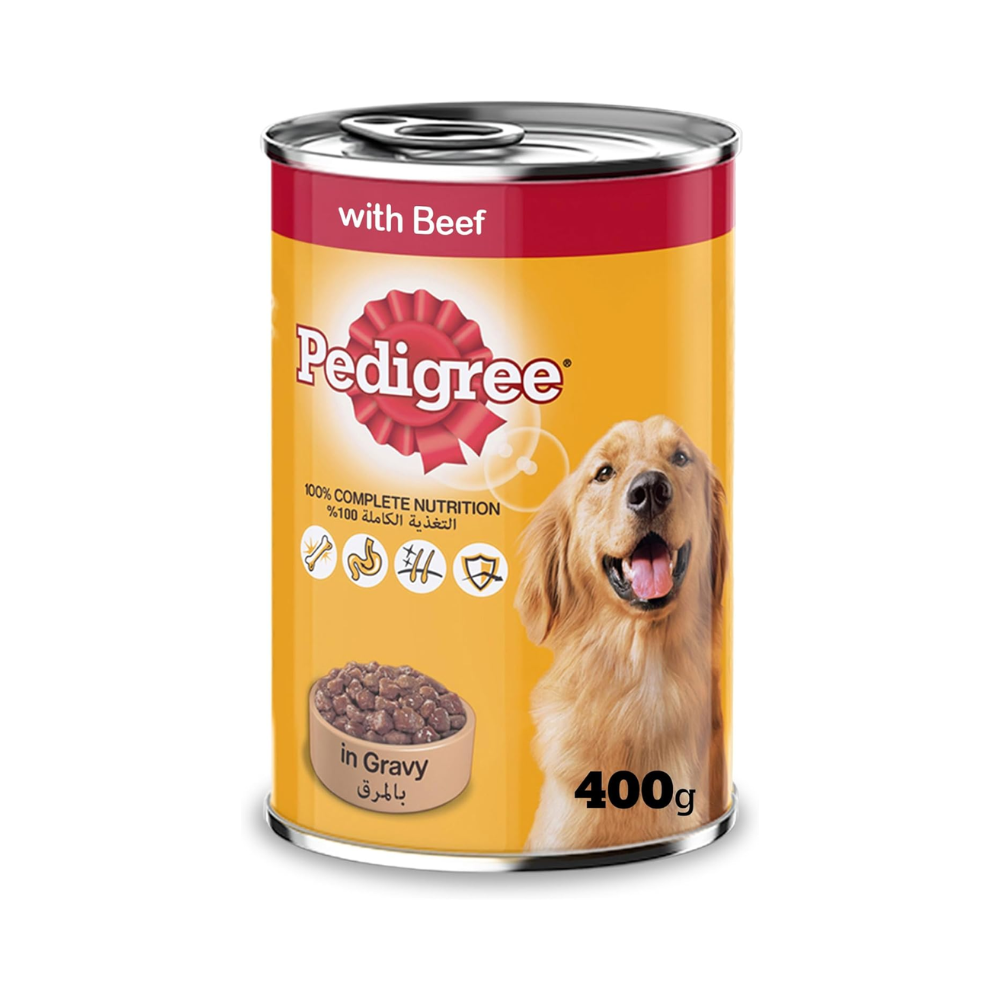 Pedigree Beef Chunks in Gravy Wet Dog Food 400G