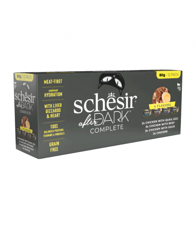 Schesir After Dark Wholefood In Broth Variety Pack For Cat 12x80g