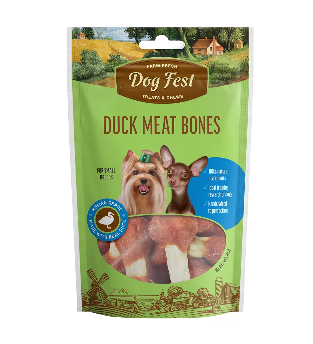 [79711526] Dog Fest Duck Meat Bones For Mini-Dogs 55g