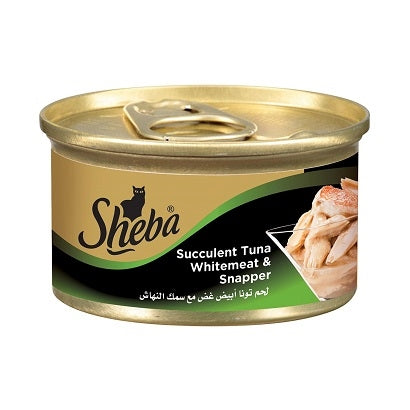 Sheba Tuna Whitemeat and Snapper Wet Cat Food 85G