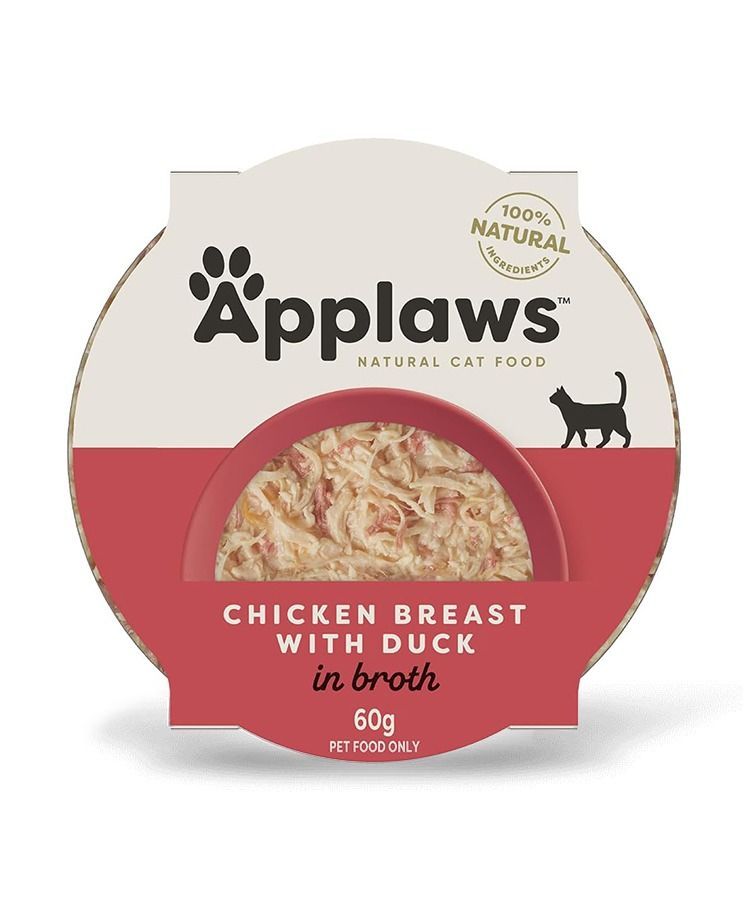 Applaws Chicken Breast with Duck in Broth Wet Cat Food 60g