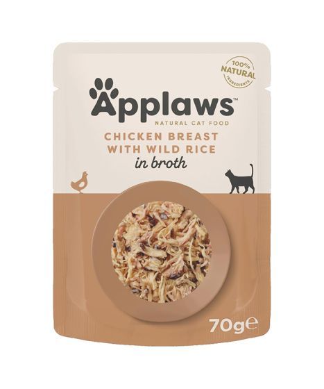 Applaws Chicken with Wild Rice in Broth Wet Cat Food 70g