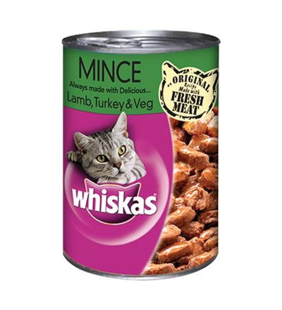 [102558-1] Whiskas Mince Lamb Turkey & Vegetables Wet Cat Food 400G