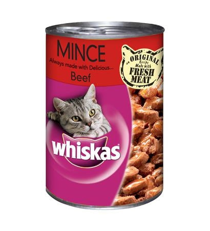 [102557-1] Whiskas Mince Beef Wet Cat Food 400G